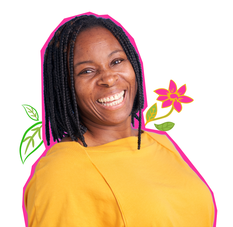 Mulher empreendedora da reciclagem sorrindo
